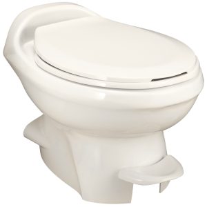 Dave Carter & Associates Toilet, Aqua-Magic ® Style Plus, Permanent, Low Profile, Round Seat with 12-15/16 Inch Seat Height – 50376
