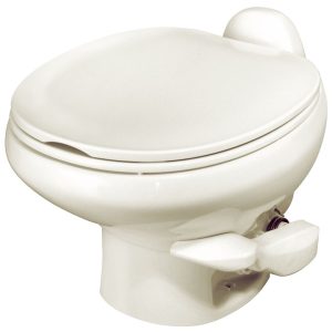 Dave Carter & Associates Toilet, Aqua Magic ® Style II, Permanent, Low Profile, Round Seat with 12 Inch Seat Height, Pedal Flush Control – 50399