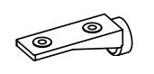 Dave Carter & Associates Refrigerator Evaporator Door Mounting Clip – 50604