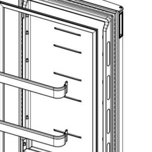 Dave Carter & Associates Refrigerator Door, Replacement for Norcold N10DCSS Polar Series Refrigerators, Wrap Type, Lower, Silver – 50896