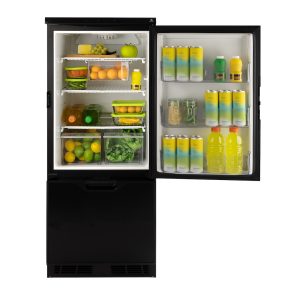 Dave Carter & Associates Refrigerator, Dual Compartment Single Door Refrigerator with Freezer, Flush Mount, Left Hand Hinge, 6.2 Cubic Foot – 51151