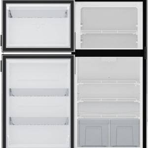 Dave Carter & Associates Refrigerator, Dual Compartment 2 Door Refrigerator with Freezer, Permanent Mount, Left Hand Hinge, 8.2 Cubic Foot – 51155