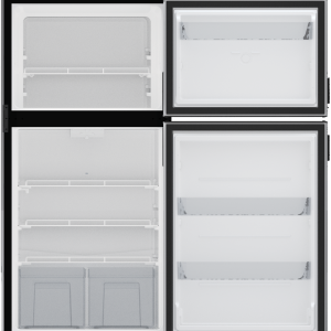 Dave Carter & Associates Refrigerator, Dual Compartment 2 Door Refrigerator with Freezer, Permanent Mount, Right Hand Hinge, 8.2 Cubic Foot – 51156