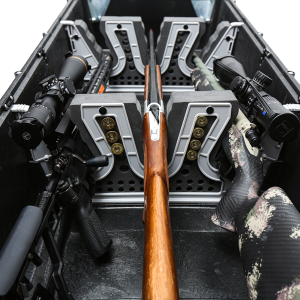 Decked Gun Rack, Mounts to Decked Drawer System, Holds Three Guns, Adjustable Length Bar, 7.79 Inch Height X 18-5/8 Inch Wide – AD15FSPK