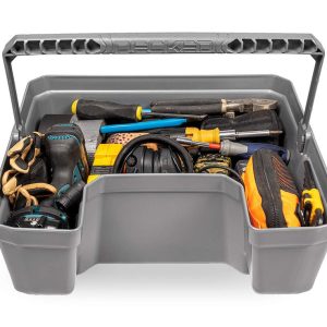 Decked Bin Box, Double Drawerganizer™, 17.89 Inch Width X 16.05 Inch Length X 7.88 Inch Height, Single, Polypropylene, Gray – AD17-DDRAWERGANIZER