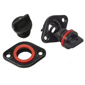 Decked Bed Drawer Drain Plug, For Decked Truck Bed Cargo Systems, Set of 2, Black, Plastic Plug with Rubber Insert – AD4