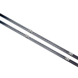 Decked Tie Down Track, Core Trax 1000, 58 Inch Length, Powder Coated, Black, Aluminum Alloy, For Decked Long Bed Units – AT2B58