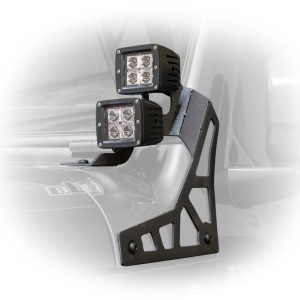 DV8 Offroad Driving/ Fog Light Mounting Bracket, Pillar Mount, Hold 4 DV8 3 Inch Cube Lights, Powder Coated, Black, Steel – LBJL-02